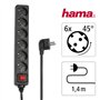 Hama Multiprise 6 Prises 16A avec Interrupteur (Rallonge multiprises 1.4m, Bloc 6 Prises Type F Schuko, 3500W Max, Idéal Bureau 