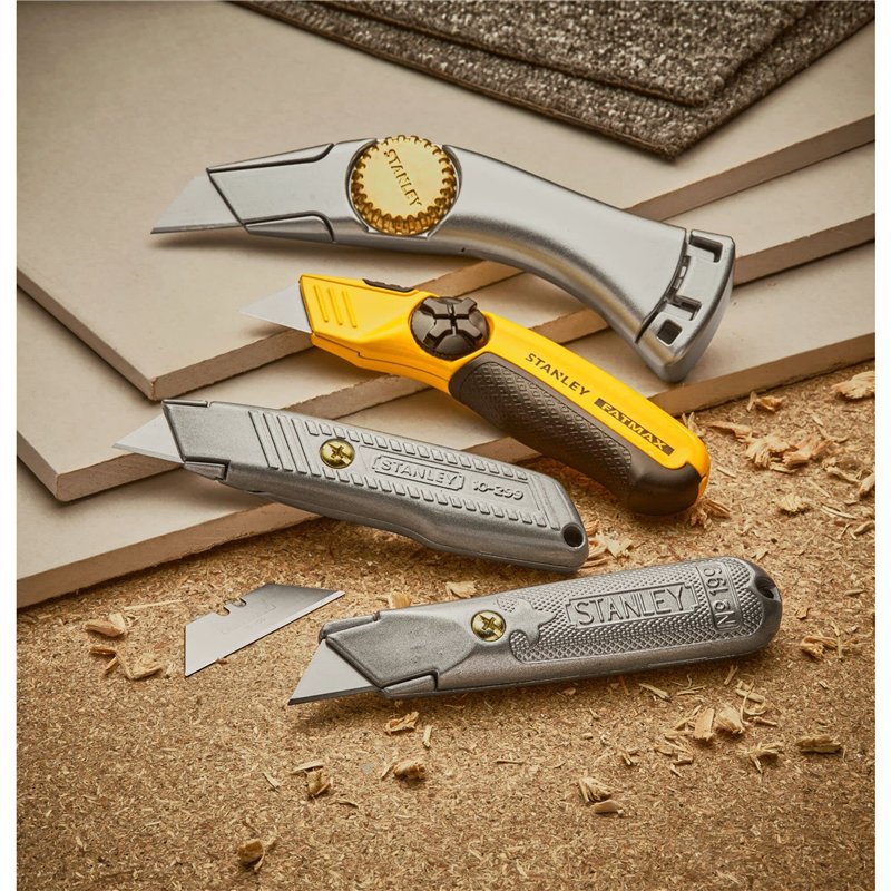 Image secondaire de Couteau utilitaire à lame fixe STANLEY, fonte, rangement de lame dans le manche, 0-10-299