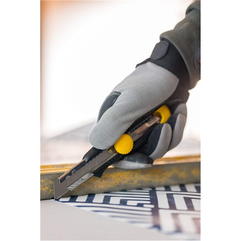 Image secondaire de Stanley 1-10-418 Cutter 18 mm Système de Blocage de Lame - Chariot Porte Lame et Guide Lame en Acier Inoxydable - Poignée Ergono