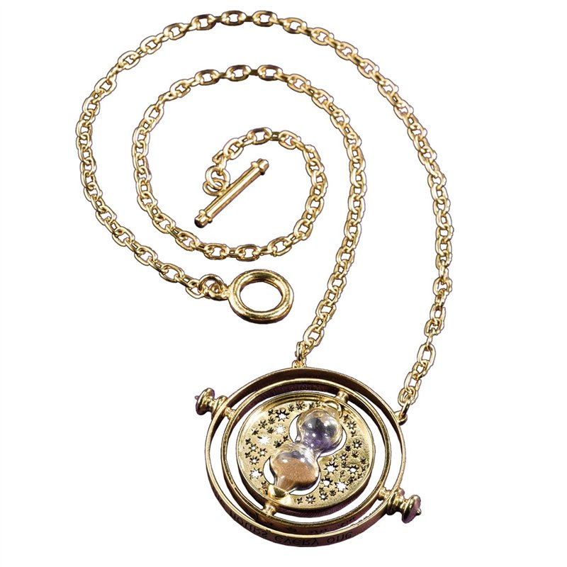 The Noble Collection Harry Potter Hermione’s Time Turner 24K Gold Plated - 1.4in (3.5cm) Includes 18