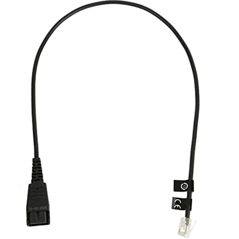 Image secondaire de Jabra Câble droit avec QD 0,5 m - 4P plug: m-,r,r,m+ - Polarité P0 Std