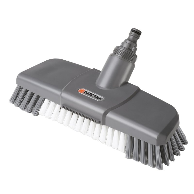 Balai de Lavage avec grattoir de Gardena : Brosse de récurage Cleansystem avec buse Plate et Bord de raclage (5568-20)