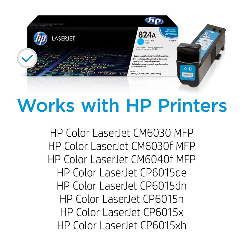 Image secondaire de HP CB381A Cartouche de toner 1 x cyan 21 000 pages