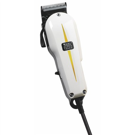 Wahl Super Taper - Tondeuse à cheveux professionnelle - Pour l'épilation et l'effilage, noir/blanc