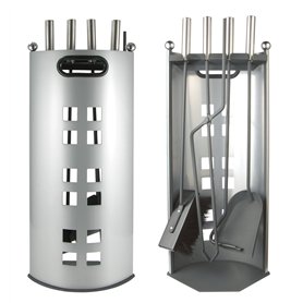 Haushalt International Serviteur de cheminée 5 pièces en métal