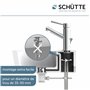 SCHÜTTE Mitigeur de lavabo Cornwall, batterie de salle de bains, robinet pour la salle de bains, mitigeur avec vidage, chrome, m