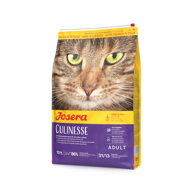 JOSERA Culinesse (1 x 10 kg) | Adulte | Croquettes Premium pour Chats Adultes Difficiles | Saumon & Volaille | Bien toléré | Ten