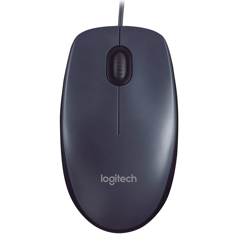 Logitech M90 Souris Filaire USB, Suivi Optique 1000 PPP, Ambidextre, Compatible avec PC/Mac/Portable - Noir