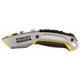 Stanley 0-10-789 Couteau Doubles Lames Rétractables - Gamme Fatmax - Compatible Lames Standards - Verrouillage des Lames - Chang