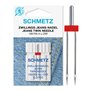 SCHMETZ Aiguilles pour machines à coudre | 1 Aiguilles Jumelles Jeans/Jean | 130/705 H-J ZWI | Grosseur d'aiguille 4,0/100