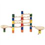 Hape Circuit à Billes Créatif en Bois Le Cyclone Quadrilla - Jeu de Construction Super Kit Complet de 102 pièces pour Le Circuit