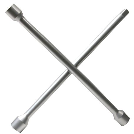 PRECISION STEEL 213196 Clé en Croix douilles 17mm/19mm/21mm carré de 1/2, Argent