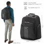 Everki Versa 2 - Sac à dos Premium pour PC portables de max. 14,1“ (35,8 cm)/ MacBook Pro 15“ avec système breveté de protection