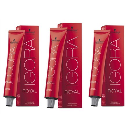 Schwarzkopf Igora Royal 7–57 Blond Moyen Doré Cuivré 60 ML Lot de 3 (3 x 60ml)