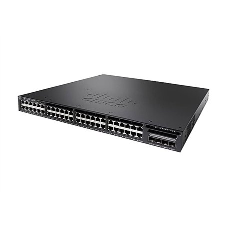 Commutateur réseau Cisco Catalyst 3650-48PD-S, 48 Ports GbE PoE+, 2 Ports de Liaison Montante 10G et 2 Ports de Liaison Montante