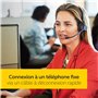 Jabra Biz 2300 - Casque Stereo supra-auriculaire Quick Disconnect - Casque Filaire avec Microphone Antibruit Pour Téléphones de 
