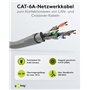goobay 96093 CAT 6a Câble Réseau, S/FTP (PiMF), Gris, 50 m Longueur