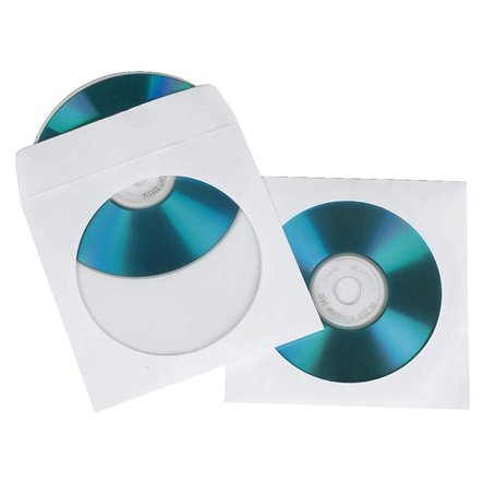 Hama CD Paper Sleeves, White, 50 pcs/Pack 1disques Blanc - Étuis disques optiques (White, 50 pcs/Pack, 1 disques, Blanc, Papier)