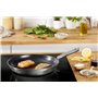 Tefal Poêle 28 cm, Induction, Revêtement antiadhésif, Acier inoxydable 18/10, Garantie 10 ans, Base 3 couches, Cuisson saine, Sa