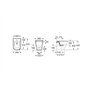 Roca, The Gap,SQUARE Bidet compact attaché au mur sans couvercle Blanc 350 mm x 540 mm x 400 mm A357477000