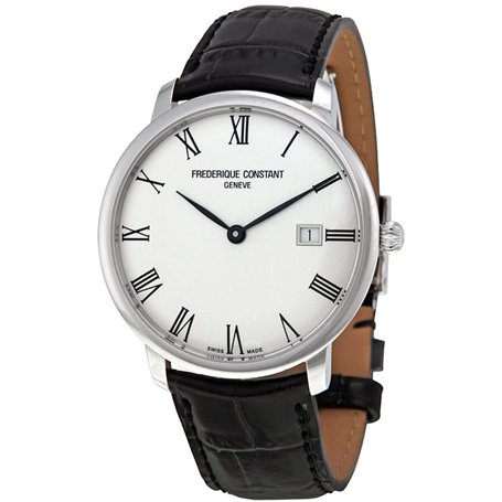 Frederique Constant Mixte Adulte Analogique-Numérique Quartz Montre avec Bracelet en Cuir