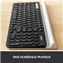 Logitech K780 Clavier RF sans Fil + Bluetooth QWERTY US International Noir, Blanc