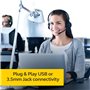 Jabra Evolve 30 UC Stereo Headset - Casque de communications unifiées pour téléphone logiciel VoIP avec annulation passive du br