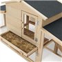 Probache - Poulailler VIP avec clapier Double XXL en Bois