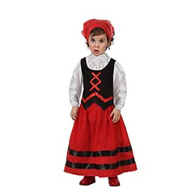 Atosa déguisement bergère rouge et noire bébé fille 6 a 12 meses