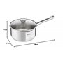 Tefal Casserole 16 cm et couvercle filtrant, Induction, Acier inoxydable 18/10 haute qualité, Garantie 10 ans, Duetto A7052263