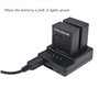 Suptig Batterie (Lot de 2) et Chargeur Daul pour GoPro HERO3/Gopro HERO3+ et Gopro AHDBT-301/AHDBT-302
