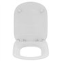 Ideal Standard TESI Abattant WC, Lunette Toilette, Siège WC, Ultra-Fin, Frein De Chute Blanc, Certifié NF, Modèle authentique,T3