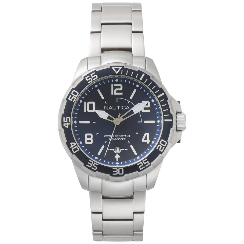 Nautica Homme Analogique Quartz Montre avec Bracelet en Acier Inoxydable NAPPLH004