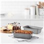 Amazon Basics Moule à pain antiadhésif en acier au carbone, 27 x 15 x 7 cm, lot de 2, Rectangulaire, Gris