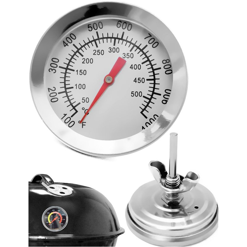 HOMETOOLS.EU® Thermomètre de cuisson analogique - Résistant à la température - Pour barbecue, grill, casseroles, faitouts, fumoi