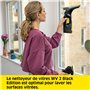 Kärcher Nettoyeur de Vitres WV 2 Black Edition, Autonomie de Batterie : 35 min, Affichage LED, 2 Raclettes, Pulvérisateur avec M