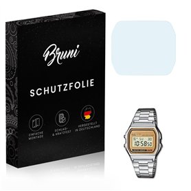 Bruni Protecteur d'écran compatible avec Casio A158WEA-9EF Film Protecteur, cristal clair Écran protecteur (2X)