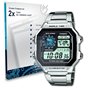 Bruni Protecteur d'écran compatible avec Casio AE-1200WHD-1AVEF Film Protecteur, cristal clair Écran protecteur (2X)