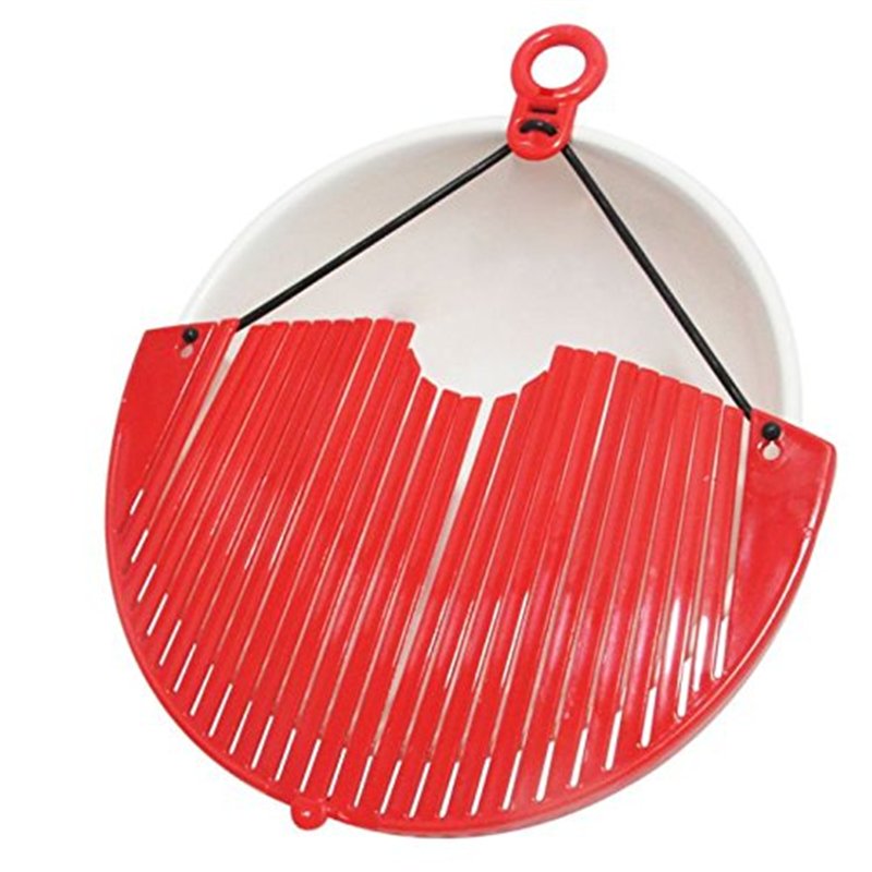 SHOP-STORY - Passoire Universelle Nouvelle Génération Égouttoir Rouge Facile à Ranger et Compatible à Toutes Les Tailles de Cass