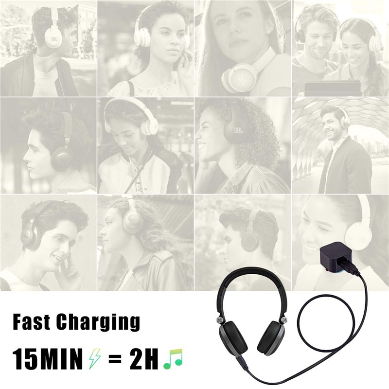 Image secondaire de Câble de recharge JBL 2,5 mm 1 m 1-Pack Noir