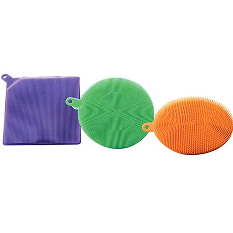 Image secondaire de SHOP-STORY - Pack de 3 Éponges Multi-Usages en Silicone pour la Vaisselle et tous Types de Surfaces - Éponge Vaisselle Nouvelle 