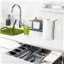 Joseph Joseph - Range Couvert pour Tiroir Compact, Organisateur de Tiroir, Blanc/Vert, 38,5 x 39,5 x 5,5 cm