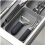 Joseph Joseph - Range Couvert pour Tiroir Compact, Organisateur de Tiroir, Blanc/Vert, 38,5 x 39,5 x 5,5 cm