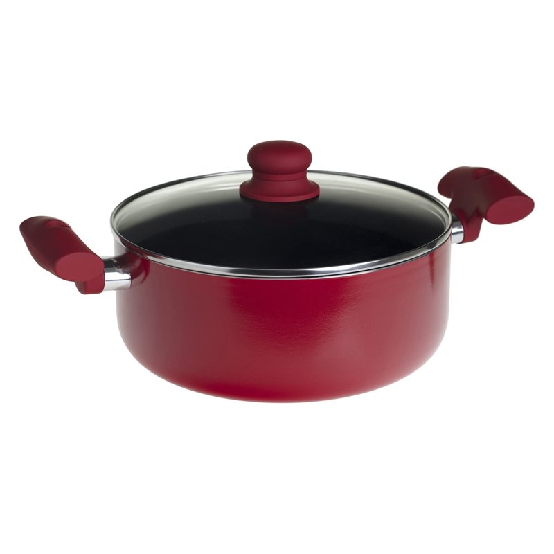 Faitout induction - 28 cm - Aluminium - Rouge