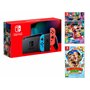 Nintendo Switch Console Rouge/Bleu Néon 32Go Pack + Mario Kart 8 Deluxe + Donkey Kong: Tropical Freeze