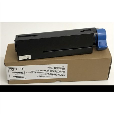 Toner OKI 45807106 pour B412dn B432 B512 MB472 MB492 MB562 dn dnw - Noir - 7.000 Pages - Régénéré Made in Italy