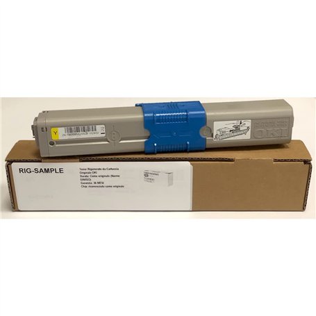 Toner OKI 44973509 pour ES3452 MFP ES5431 ES5462 MFP - Jaune - 6.000 Pages - Régénéré Made in Italy