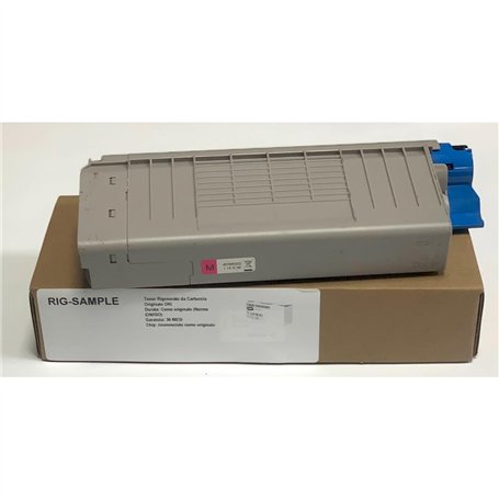 Toner OKI 44318618 pour ES7411 ES3032a4 ES 7411 WT - Magenta - 10.000 Pages - Régénéré Made in Italy
