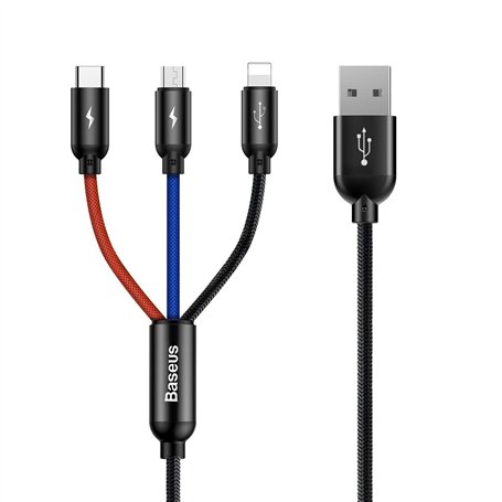 Baseus Câble de charge USB CAMLT-ASY01 Aluminium, Nylon