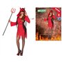 ATOSA déguisement femme démon rouge M